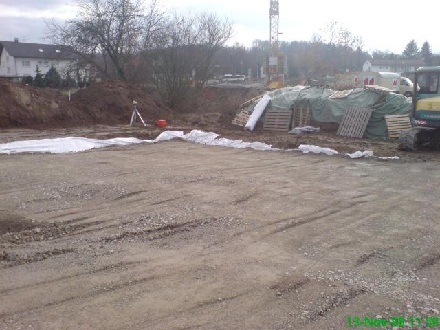 Baugrube komplett verf�llt