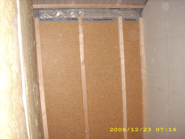 Lattung der Vorinstallationswand