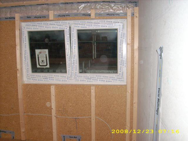 Lattung der Vorinstallationswand 2